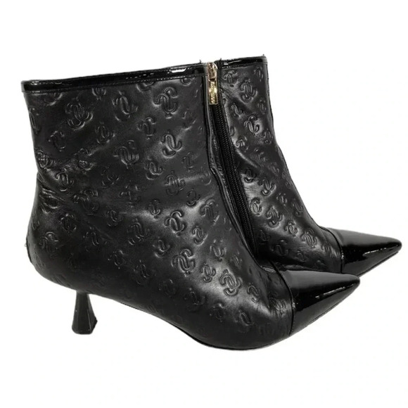Jimmy Choo Womens Black Leather Italy Pointed Toe Zip Up Ankle Booties Size 40 - Picture 3 of 8